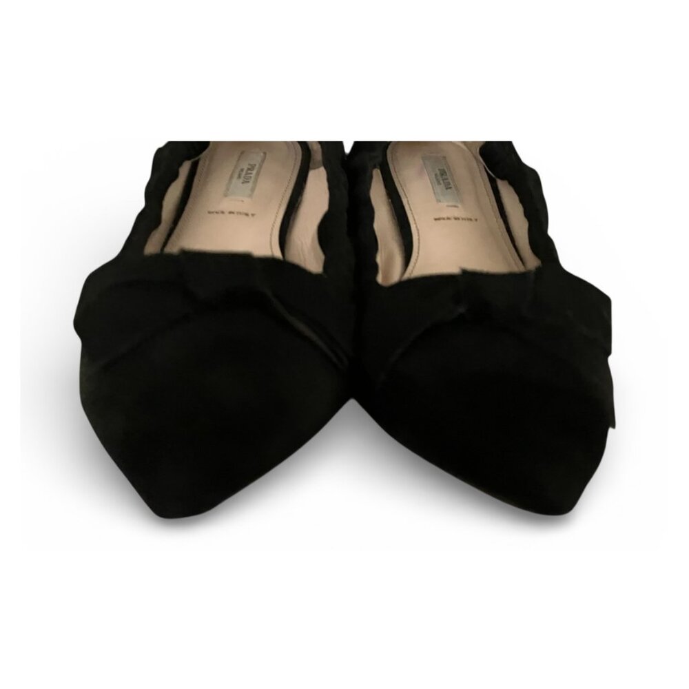 Prada Ballet Flats Lamb Suede EUC size 38.5 - Picture 6 of 8